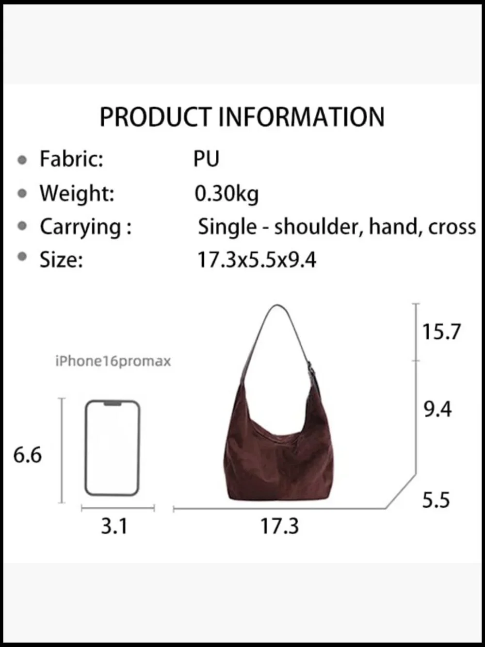 Dumpling Bag Vintage Convertible Spacious Crossbody Hobo Suede PU Shoulder
